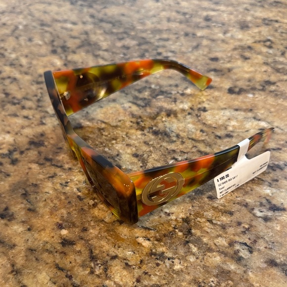 Gucci Accessories - Gucci Multicolor Tortoiseshell Acetate Women’s Sunglasses with Gold Logo